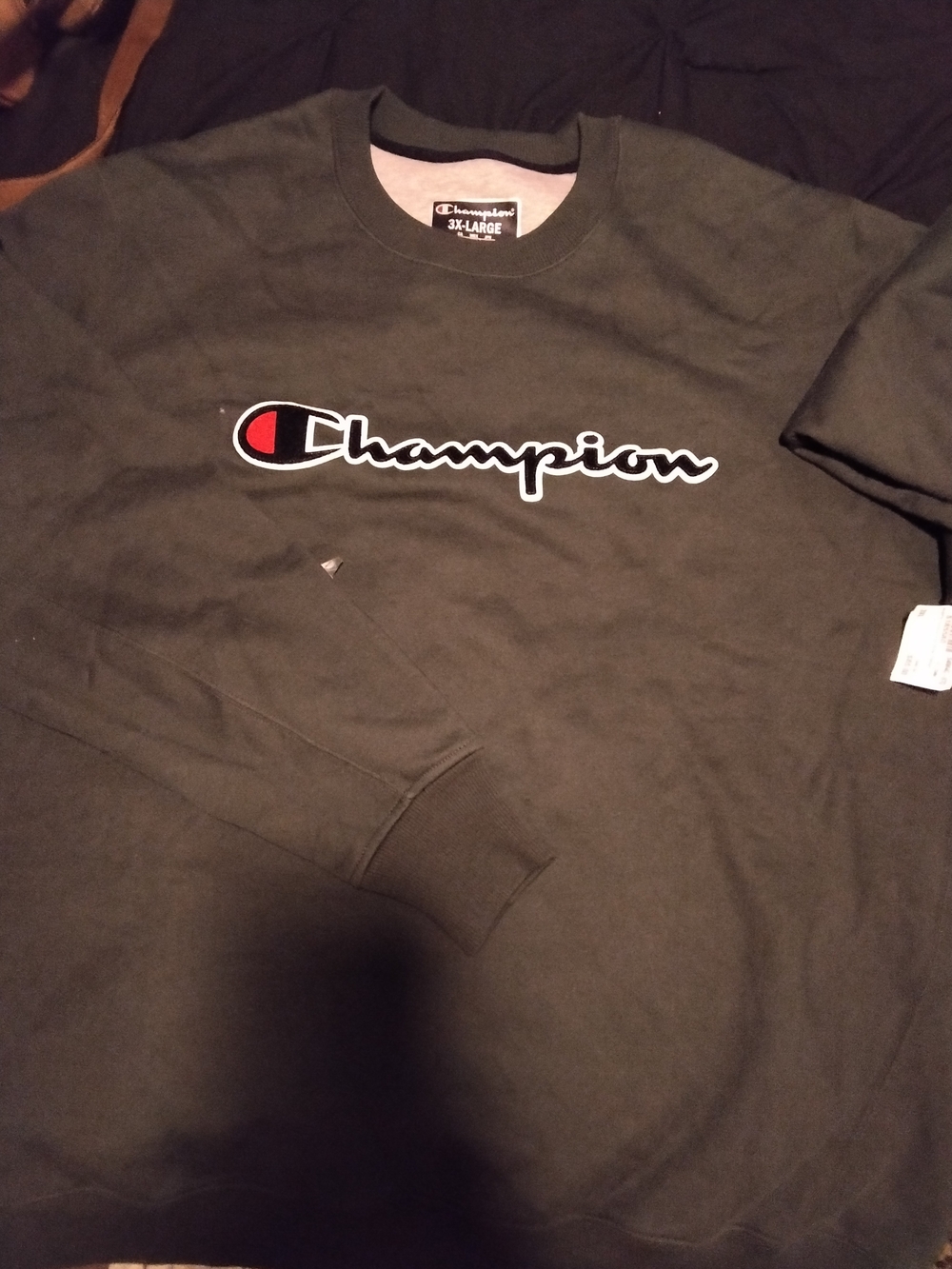 Champion Men's Green Logo Crew Neck Pullover Sweatshirt 3XL Big & Tall